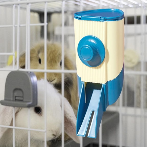 Pet Feeding Cage Mount, Rabbit Feeder for Dispenser Feeder, Pet Feeder for Chinchilla Birds Ferret Blue