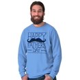 thumbnail image 5 of Happy Father's Day Dad Mustache Men's Long Sleeve Tee T Shirt Brisco Brands 3X, 5 of 7