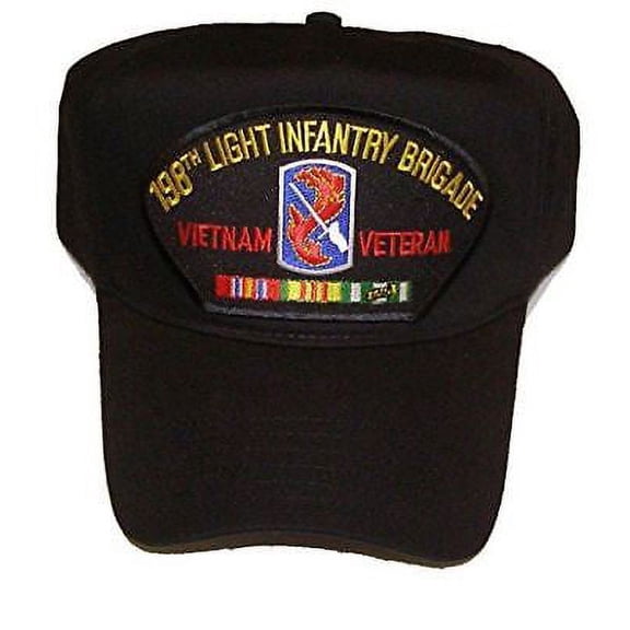 US ARMY 198TH LIGHT INFANTRY BRIGADE VIETNAM VETERAN HAT W/ CAMPAIGN RIBBONS