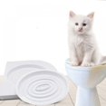thumbnail image 4 of 2PCS Cat Toilet Training System Kitty Toilet Trainer PVC White Convenient Disappearing Litter Box Trainer Learn To Use The Toilet White, 4 of 5