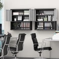 thumbnail image 3 of Garage Wall Cabinet with Locking Doors and Adjustable Shelf, Metal Wall Cabinet, Floating Upper Storage Cabinet (BlackGrey), 3 of 8