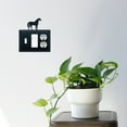 thumbnail image 2 of 1 Switch and 1 GFI Duplex Outlet Cover with Metal Horse Accent, Black, 2 of 2