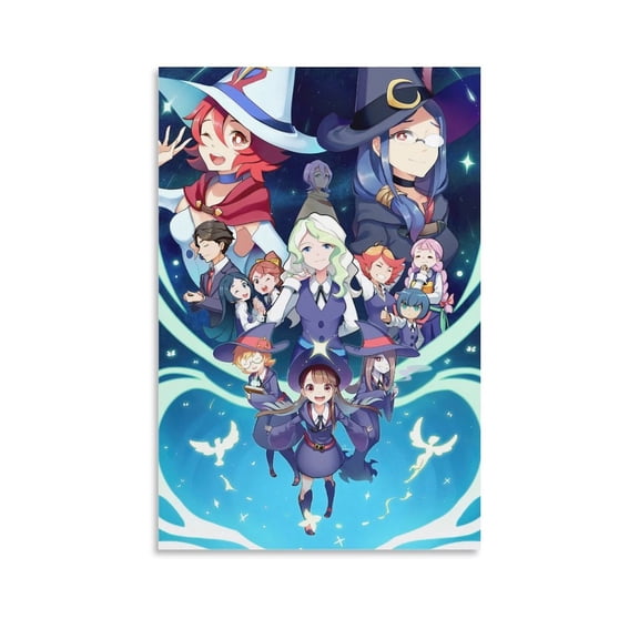 Japanese Little Witch Academia Anime Art Poster Posters Art Print Wall Photo Paint Poster Hanging Picture Family Bedroom Decor Gift 16x24inch(40x60cm)