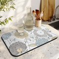 thumbnail image 3 of Super Absorbent Floral Coffee Drying Mat, 19.5x12in - Functional Kitchen Counter Mat & Splash Guard, Perfect for Espresso Machines and Coffee Makers, Coffee Mat Upgrades Dining Room Décor, 3 of 7