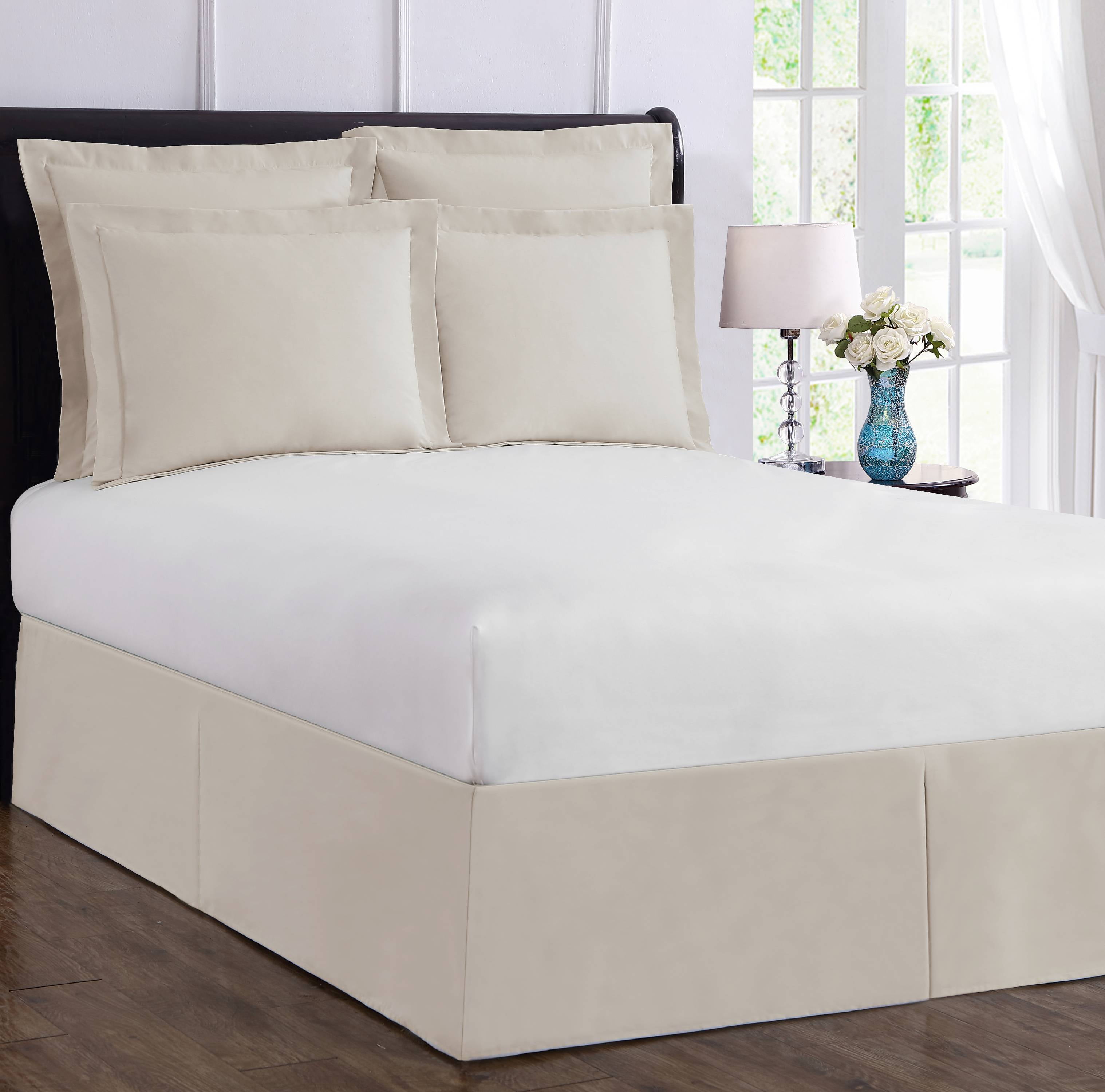 TODAYS HOME Microfiber Classic Tailored Styling Bed Skirt Dust Ruffle King Black