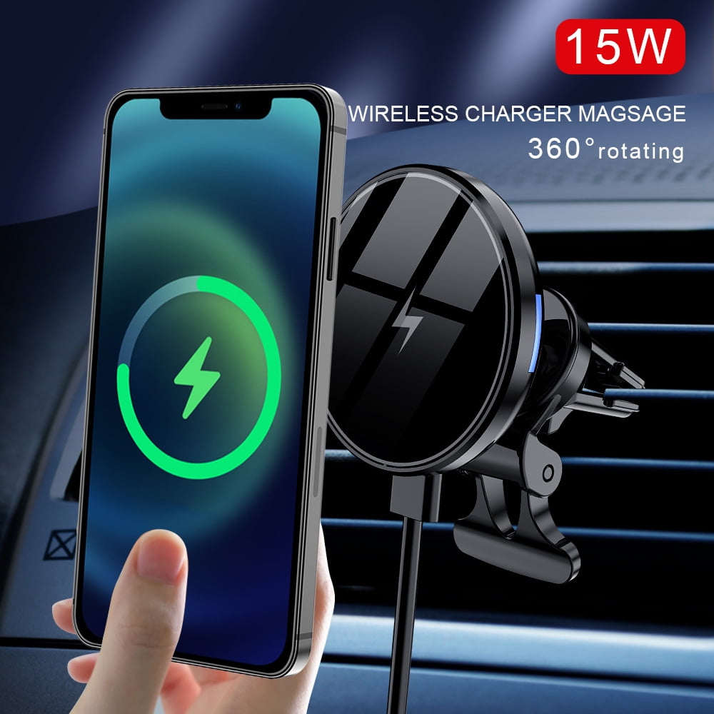 15W Magnetic Car Wireless Charger  Fast Charging  Phone Holder for MagSafe, iPhone 17/16/15/14/13/12 Car Mount
