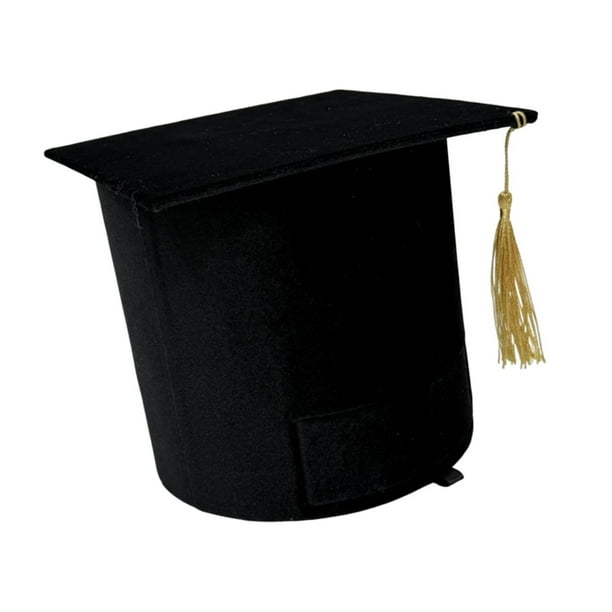 Caja de regalo para birrete de graduación, estuche de regalo con flores, suministros ligeros y versátiles con cajón, caja de dulces para birrete de Negro