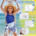 thumbnail image 6 of Xoenoiee Polynesia Plumeria Flower Palm Leaves Pattern Little Girls One Piece Swimsuits with Cover Ups Quick Dry Beach Swimwear Breathable Bathing Suit for Beach Vacation, Size 15-16 Years, 6 of 7