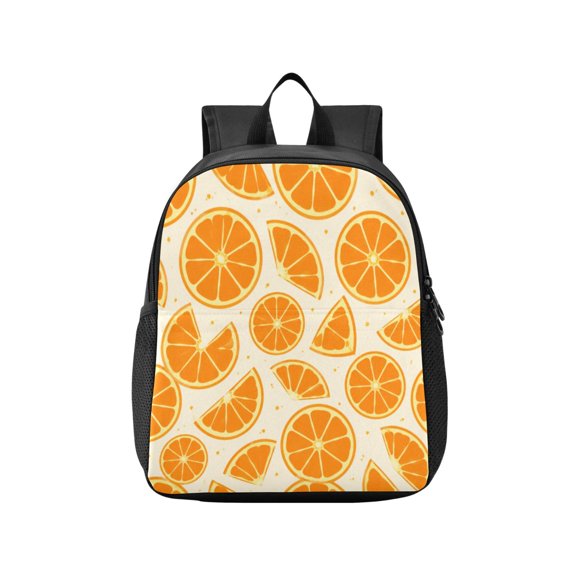 Toddler Backpack Bright Orange Slice Pattern Waterproof Lightweight Backpack Casual Mini Daypack for Daycare & Travel