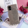 thumbnail image 3 of Flip Case for Samsung Galaxy A51, Butterfly Embossment Pattern Wallet Case with[Magnetic Closure][Card Slots][Kickstand][Wrist Strap], Slim Cover for Samsung Galaxy A51 - Grey, 3 of 7
