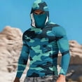 thumbnail image 7 of Afuyipoi Sun Blocking Men's Tops,Raglan Sleeve with UV-Blocking Integrated Face Cover Sleek Hood with Adjustable Drawcord Mint Green 2XL, 7 of 7