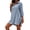 Wathet, variant on Shine Up Swimsuit Coverups for Women Chiffon Bikini Swimwear Summer Beach Cover-Up Loose Pom Pom Shirt Dress
