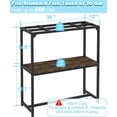 thumbnail image 7 of 20-30 Gallon Fish Tank Stand, 30" L x 12" W x 32.2" H, Black | Aquarium Stand Table Upgraded Height with 2 Tiers Storage Shelf, Reptile Breeder Turtle Terrarium Stand Rack for Home Office, 7 of 7