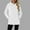 White, variant on HOMBOM Womens Khaki Tunic Sweatshirts Casual Pullover Plain Hooded with Pocket Tops for Women