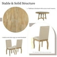thumbnail image 5 of Thowdee 5 Piece Adult Farmhouse Wood Extendable Dining Table with Chair Natural Wood Wash, 5 of 9