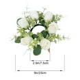 thumbnail image 3 of Corona de rosas artificiales | Guirnalda de flores artificiales para centro de mesa, 23 cm, ligera, reutilizable, de seda, para bodas, fiestas, decoración del hogar, regalo de San Valentín, 3 of 4