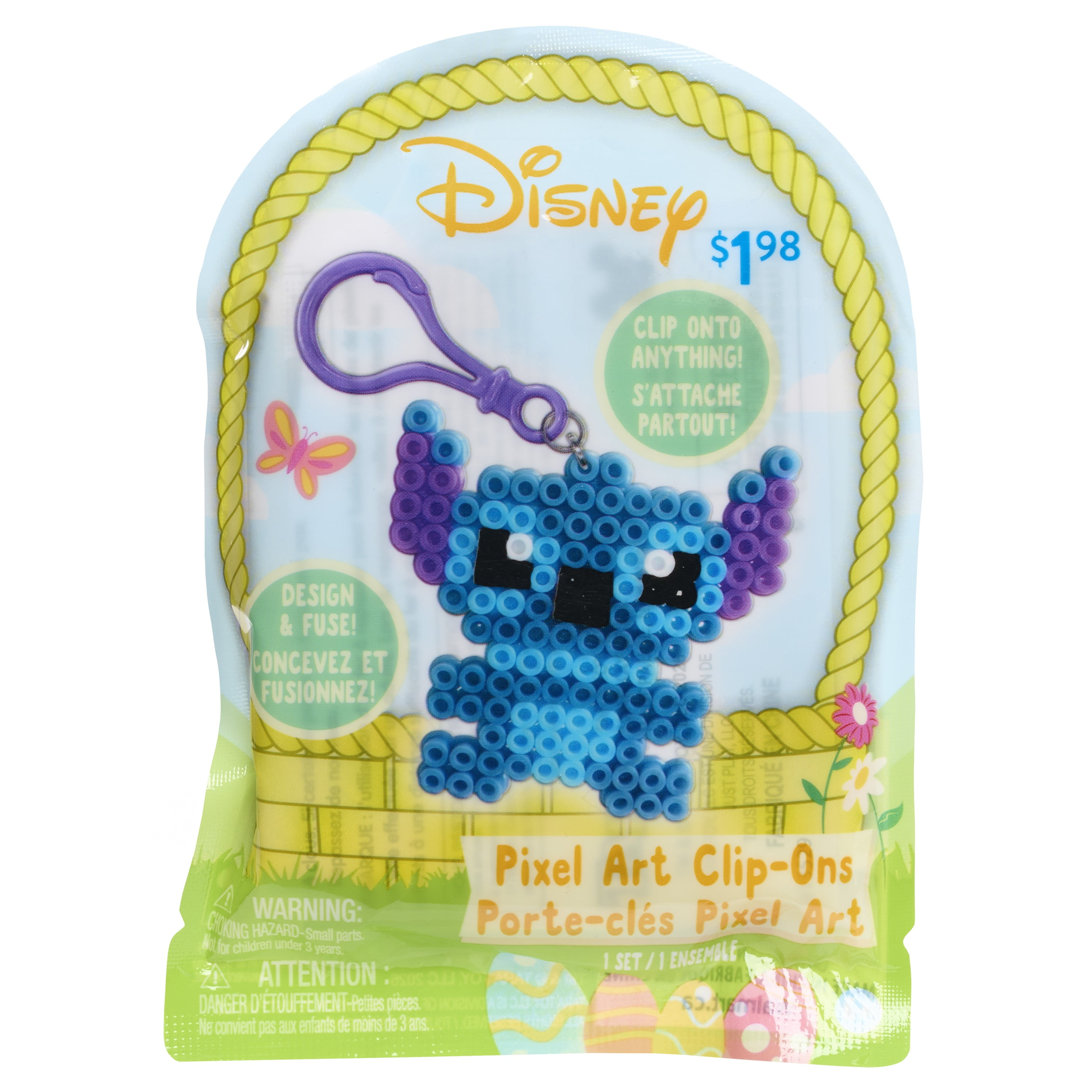 Disney Stitch Easter Pixel Art Clip-On Activity