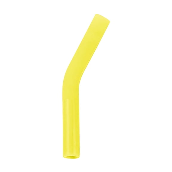 Yellow Silicone Straw Tips for Metal Straws, 6-Piece Reusable Food Grade Rubber Straw Covers, Protective Elbow Straw Replacement Tips Fit 8mm Outer Diameter Stainless Steel Straws