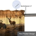 thumbnail image 5 of Deer Kitchen Valance Curtain Rod Pocket Western Country Tractor Farm Wildlife Hunting Nature Forest Elk Cabin Window Treatment for Living Room Bedroom Bathroom 54 by 18 in, 1 Panel, 5 of 6