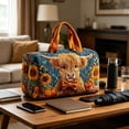 thumbnail image 7 of Cow Plaid Print Travel Duffel Bag Large Capacity Weekender Tote Shoulder Bag for Women Gym Weekend, 7 of 7