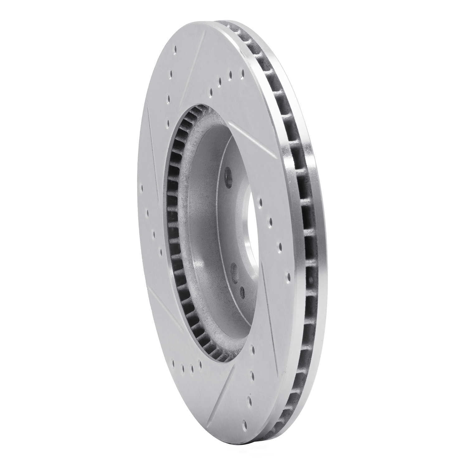 Dynamic Friction Company 631-03055R DFC Brake Rotor - Drilled And Slotted - Silver