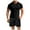 Black, variant on JIKNTTR Men's Polo Shirt And Shorts Set Male New Two Piece Outfits Summer Short Sleeve T Shirt Shorts Set Business Casual Sportswear Sets Simple Casual Suits