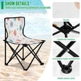 thumbnail image 4 of 600D Oxford Camping Chair Portable Foldable Chair Supports 220 lbs for Picnic, Fishing, Backpacking Small Watercolor Splashes and Dots, 4 of 8