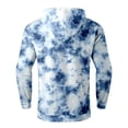 thumbnail image 5 of XIAOCHA Men's Monochrome Tie Dye Print Pullover Hoodie Oversized Long Sleeve Hooded Sweatshirt With Kangaroo Pocket Soft Bold Casual Hoodies, 5 of 5