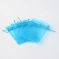 thumbnail image 2 of 100pc Organza Gift Bags with Drawstring Wedding Party Christmas Favor Gift Bags Organza Pouches for Potpourri Deep Sky Blue 12x9cm, 2 of 2