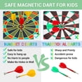 thumbnail image 2 of Tablero de dardos magnético, juego de tablero de dardos seguro de doble cara con 4 dardos magnéticos y 4 bolas adhesivas, juego de tablero de dardos magnético para interiores y exteriores para niños, 2 of 7