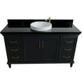 thumbnail image 5 of 61 in. Single Wooden Vanity  Dark Gray Black Galaxy Granite Round Sink, 5 of 12