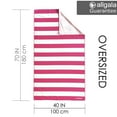 thumbnail image 2 of Allgala Oversize 40x70 Inch (1x1.8M) Cabana Stripe Design Microfiber Beach Towel-Fuchsia (Pack of 2)-BT81241, 2 of 3