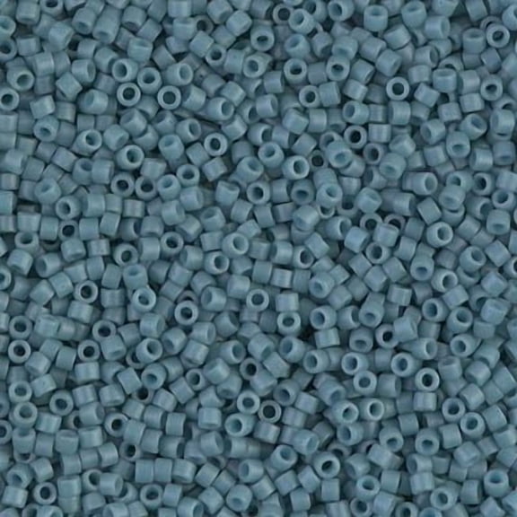 Miyuki Delica Seed Beads DB0792/DB792 11/0 Opaque Blue Gray Semi-Frosted 7.2 Grams