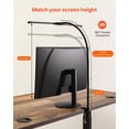 thumbnail image 6 of Dual Head LED Clamp Desk Lamp, 360° Flexible Gooseneck Adjustable Task Lighting with Secure Clip, Dimmable Brightness for Office Study Workbench, 6 of 7