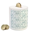 thumbnail image 2 of Winter Piggy Bank, Merry Xmas Theme Delicate Snowflakes Cold Freezing Weather Vintage Holiday Pattern, Ceramic Coin Bank Money Box for Cash Saving, 3.6" X 3.2", Teal White, by Ambesonne, 2 of 4