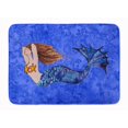 thumbnail image 1 of Carolines Treasures 8725RUG Brunette Mermaid on Blue Machine Washable Memory Foam Mat, 1 of 4