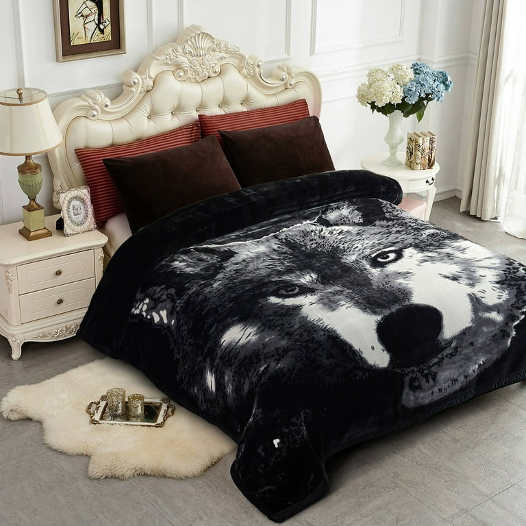 King size best sale wolf fleece blanket