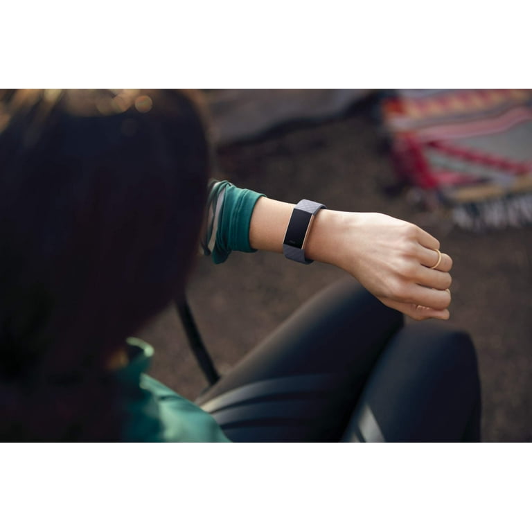 Blue and rose gold fitbit sale