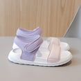 thumbnail image 1 of Sandalias para niños Toes ABIERTA Zapatos planos Sandalias de verano sin deslizamiento SOLO (29) Púrpura, 1 of 6