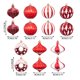 thumbnail image 4 of Bolas Colgantes Con Formas Especiales Juego de 12 adornos navideños de plástico para árbol de Navidad con forma de calabaza, dona, cebolla y almendra JASKFLY, 4 of 9