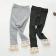 thumbnail image 2 of Gyratedream 2 Pack Baby Girls Lace Flower Ankle Leggings Pants Footless Winter Tight Stockings for Infant Toddler Kids, 2 of 7