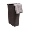 thumbnail image 1 of Cesta para ropa Mind Reader, 40 L, delgada, con tapa de plástico, color marrón, 1 of 6