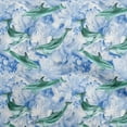thumbnail image 1 of oneOone Polyester Lycra Medium Blue Fabric Whale Sewing Material Print Fabric By The Yard 56 Inch Wide, 1 of 6