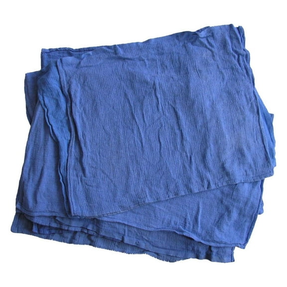 Blue Cotton Towels – Bulk Pack 10 Pound Box for Window Cleaning, Cotton Huck Towels for Shop Use