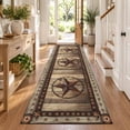Primitive Country Throw Rugs Hallway Runner Rug 2.6x12ft, Western Farmhouse Non Slip Area Rugs for ...