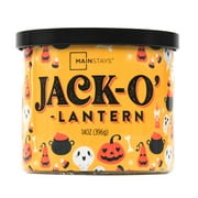 Mainstays Apple Pumpkin Scented jack-O-Lantern wrap 3-Wick Fall Candle, 14 Ounce