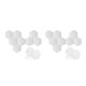 thumbnail image 1 of Paneles acústicos hexagonales autoadhesivos (paquete de 16), absorbentes de sonido para estudios de grabación y oficinas, color blanco., 1 of 6