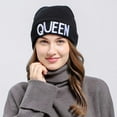 thumbnail image 2 of WHOLESALE PRICE1!Winter Warm Beanies Knit King Queen Printed Hat Embroidery Cap For Men Women, 2 of 4
