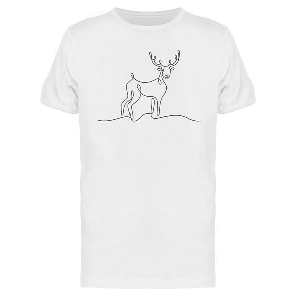 Deer Design T-Shirt Men -Image by Shutterstock, Male Large