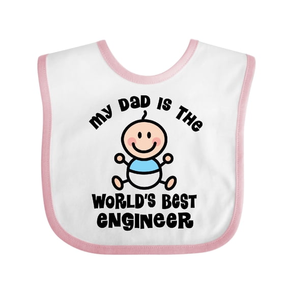 Inktastic Worlds Best Engineer Dad Boys Baby Bib